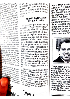 Fotografía de recorte del diario El Día donde se comenta la manifestación